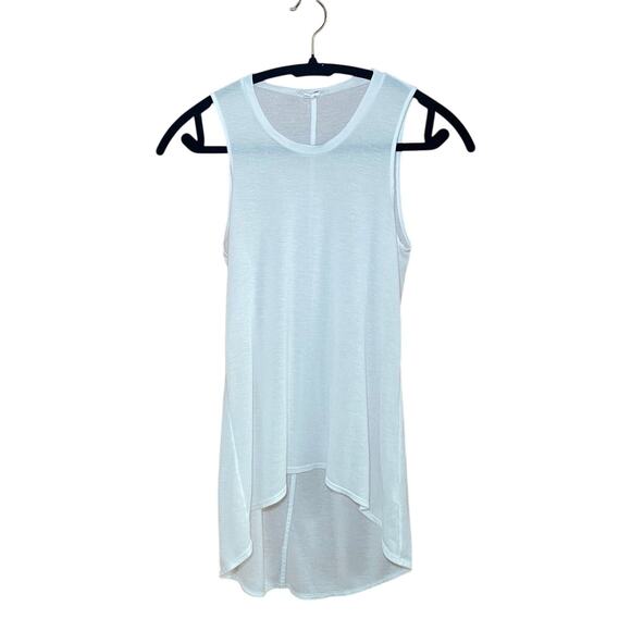 Helmut Lang - White Sheer Flowy Tank Top - Luxury XS - Picture 1 of 9